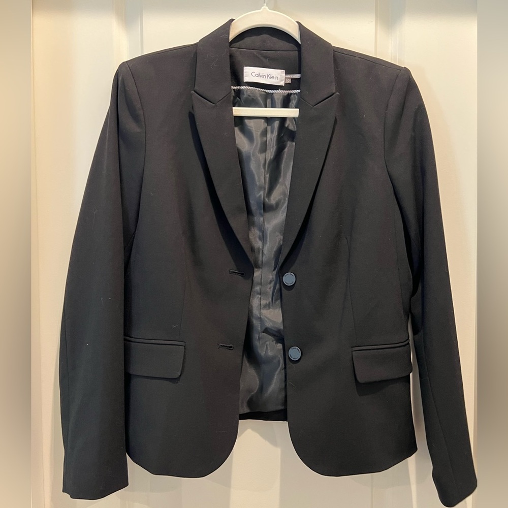Calvin Klein Black Blazer Tailored Suit Jacket